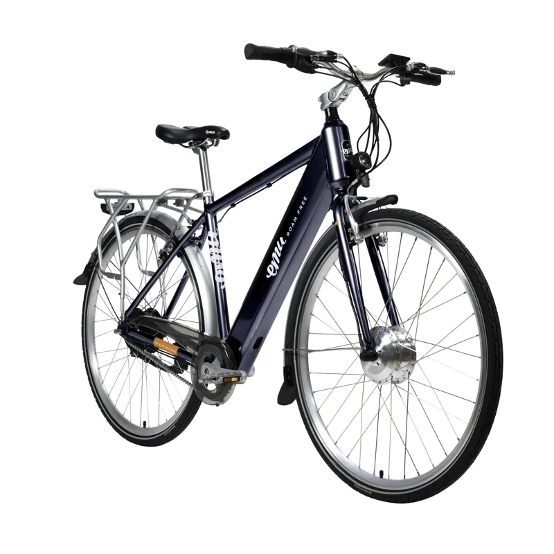 EMU Classic Crossbar 700c Wheel Electric Bike Navy Blue E-Bike-1